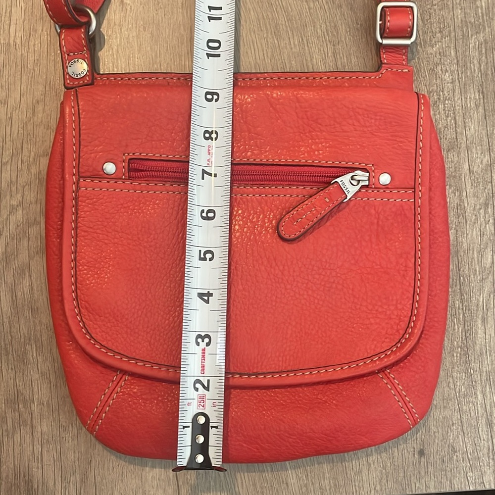 Orange Leather Fossil Bag - Picture 9 of 10
